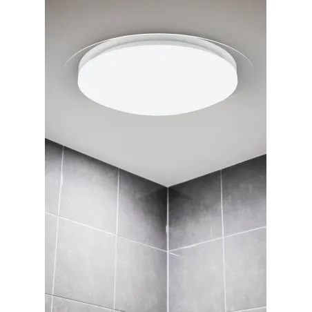 Plafonnier Intérieur Plastique Blanc 230V. LED 4000K 1900lm.