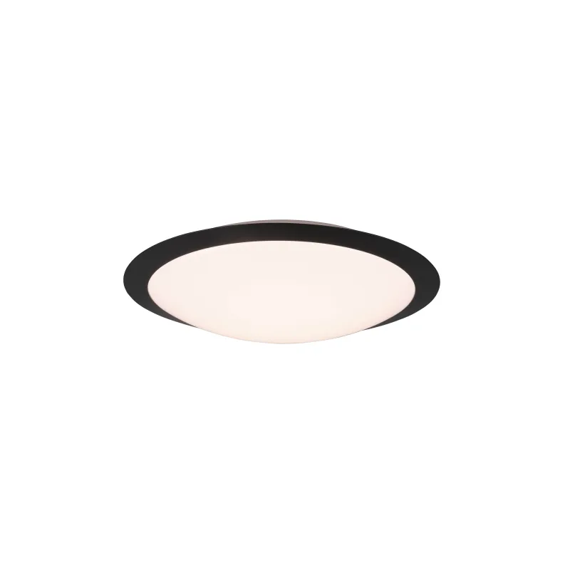 Plafonnier Intérieur Plastique noir mat 230V. LED 3000K 1900lm.