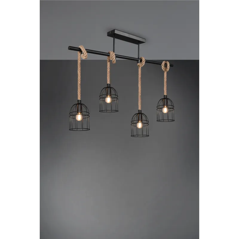 Plafonnier Intérieur Métal noir mat 230V.