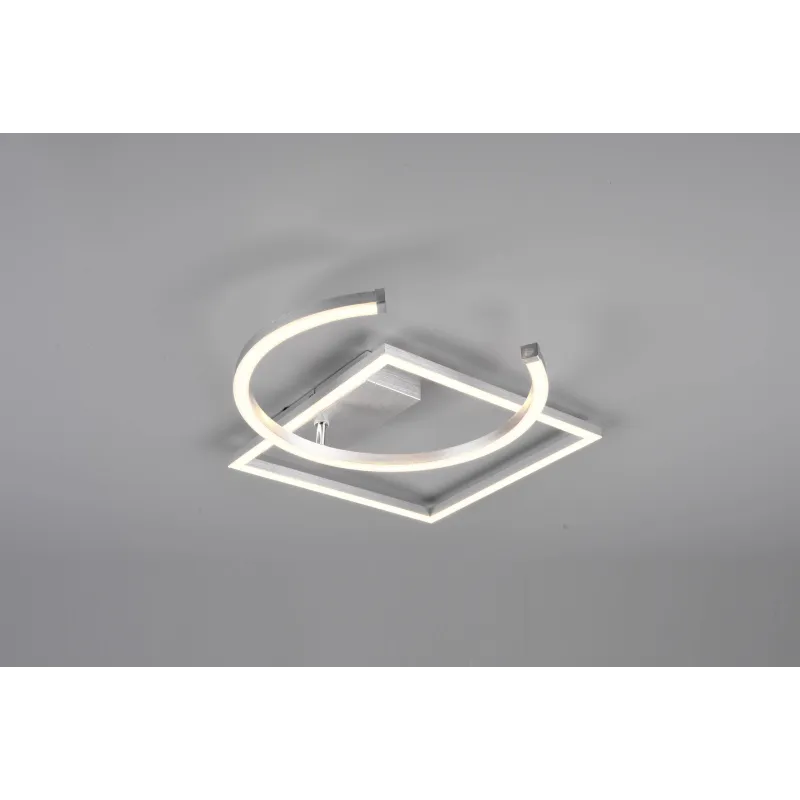 Plafonnier Intérieur Métal aluminium brossé 230V. LED 3000K 2800lm.