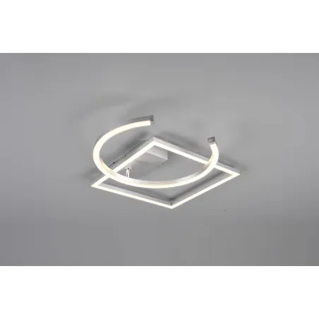 Plafonnier Intérieur Métal aluminium brossé 230V. LED 3000K 2800lm.