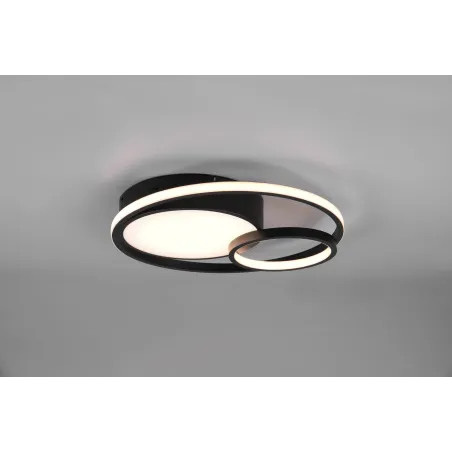 Plafonnier Intérieur Métal noir mat 230V. LED 2300+3000+4000K 3200lm.