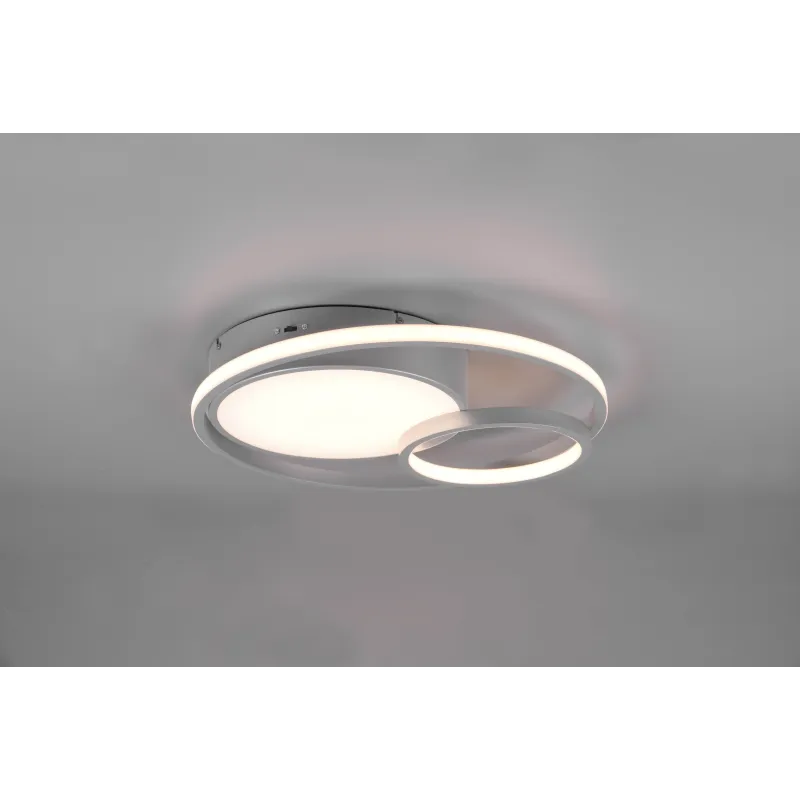 Plafonnier Intérieur Métal titane 230V. LED 2300+3000+4000K 3200lm.