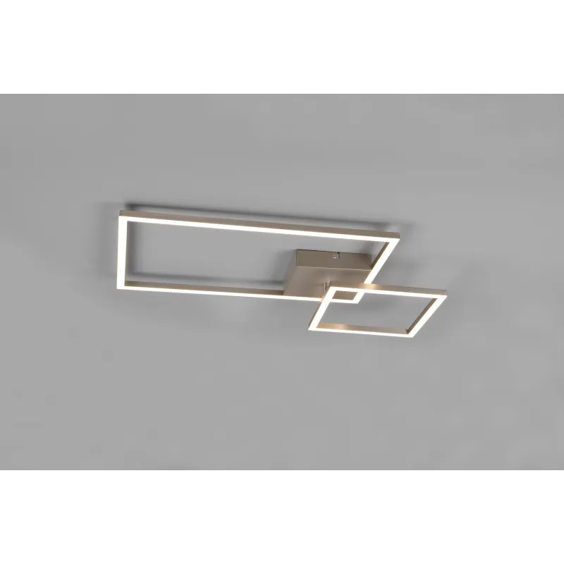 Plafonnier Intérieur Métal Nickel mat 230V. LED 3000K 3000lm.