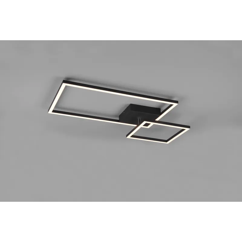 Plafonnier Intérieur Métal noir mat 230V. LED 3000K 3000lm.