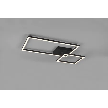 Plafonnier Intérieur Métal noir mat 230V. LED 3000K 3000lm.