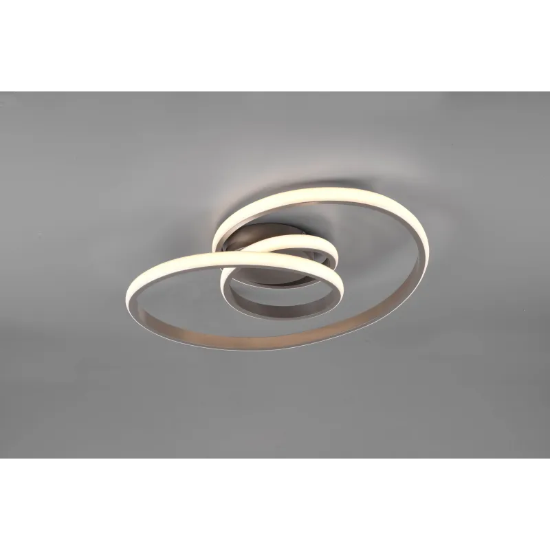 Plafonnier Intérieur Métal Nickel mat 230V. LED 3000K 2050lm.