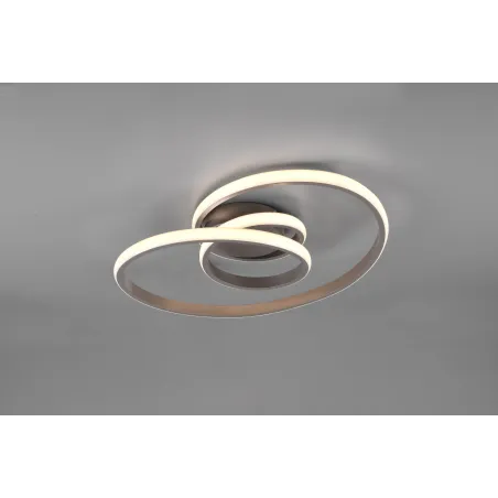 Plafonnier Intérieur Métal Nickel mat 230V. LED 3000K 2050lm.