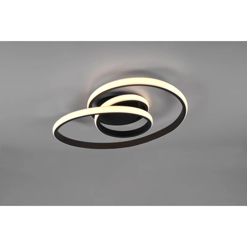 Plafonnier Intérieur Métal noir mat 230V. LED 3000K 2050lm.