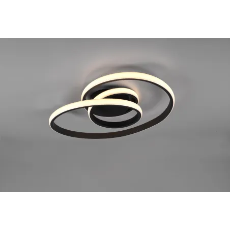 Plafonnier Intérieur Métal noir mat 230V. LED 3000K 2050lm.