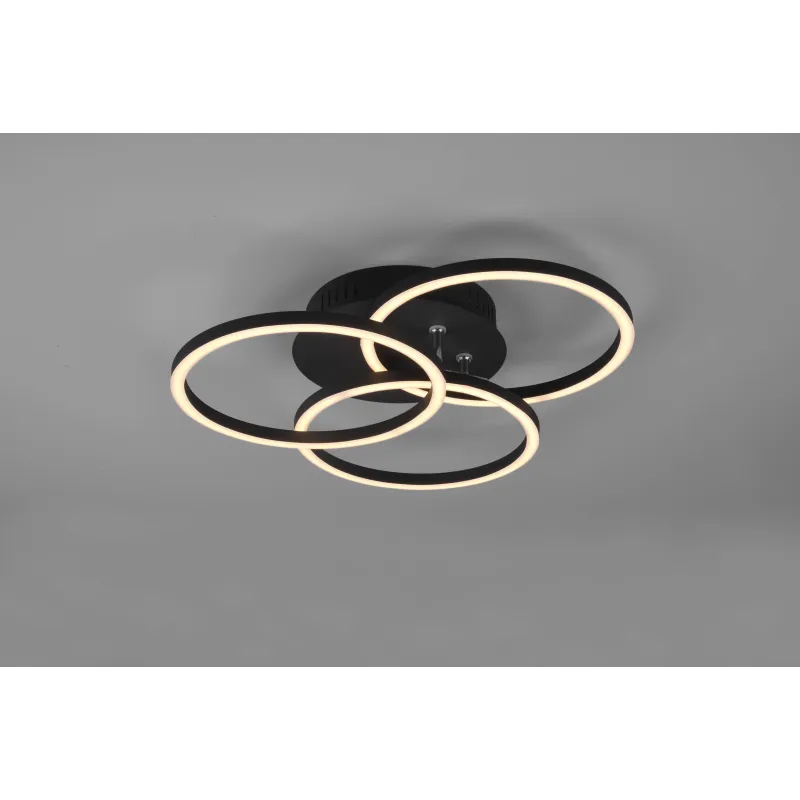 Plafonnier Intérieur Métal noir mat 230V. LED 2700 - 6000K 3100lm.
