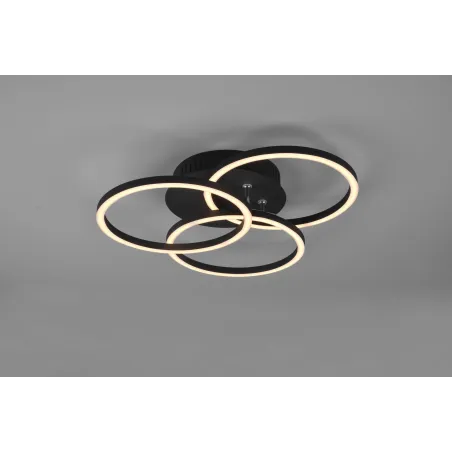 Plafonnier Intérieur Métal noir mat 230V. LED 2700 - 6000K 3100lm.