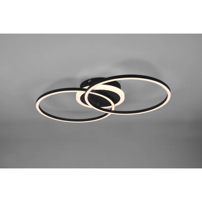 Plafonnier Intérieur Métal noir mat 230V. LED 3000K 3350lm.