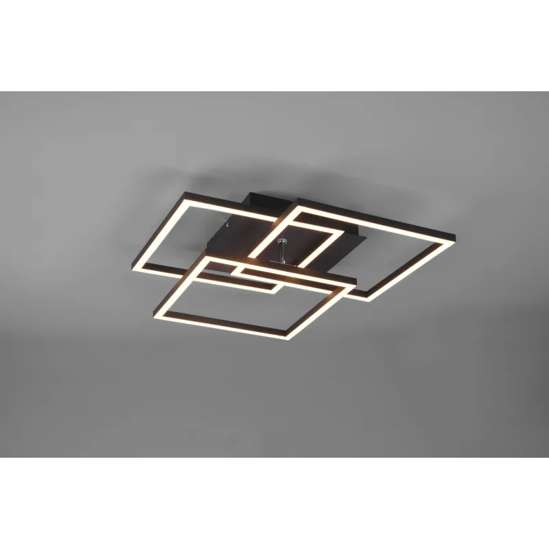 Plafonnier Intérieur Métal noir mat 230V. LED 2700 - 6000K 3200lm.