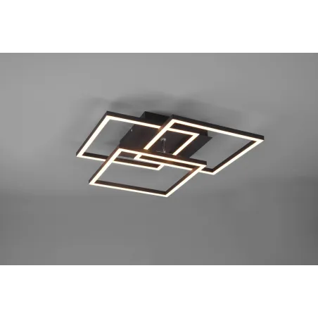 Plafonnier Intérieur Métal noir mat 230V. LED 2700 - 6000K 3200lm.