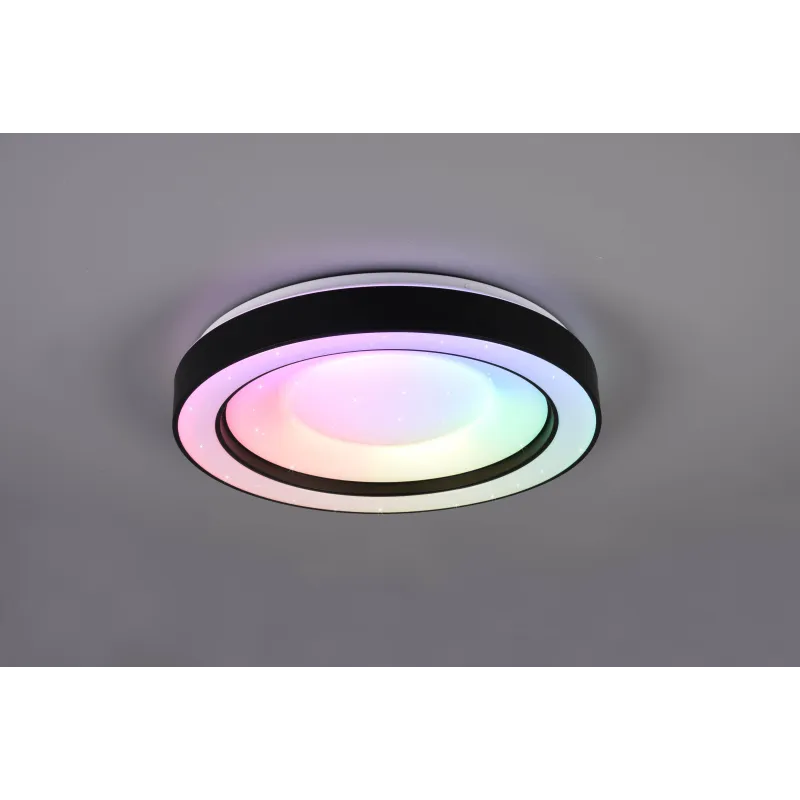Plafonnier Intérieur Plastique noir mat 230V. LED 2700 - 6000K 2500lm.