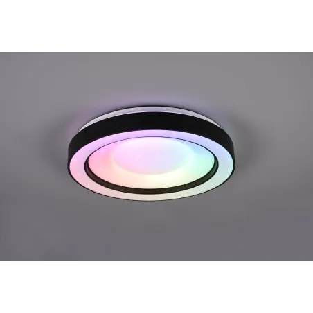 Plafonnier Intérieur Plastique noir mat 230V. LED 2700 - 6000K 2500lm.