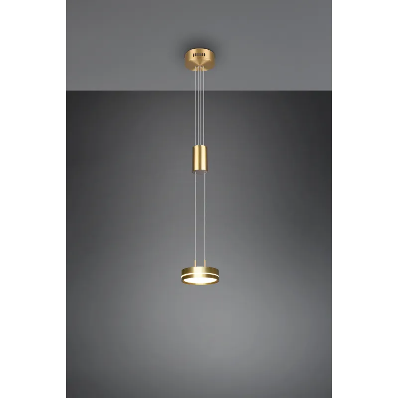 Suspension Intérieur Aluminium Laiton mat 230V. LED 3000K 1050lm.