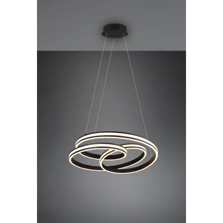 Suspension Intérieur Métal noir mat 230V. LED 2300+3000+4000K 7200lm.