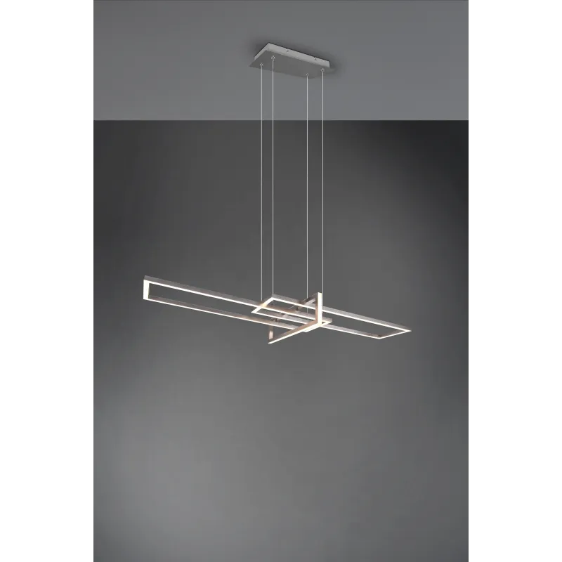 Suspension Intérieur Métal Nickel mat 230V. LED 3000K 4200lm.