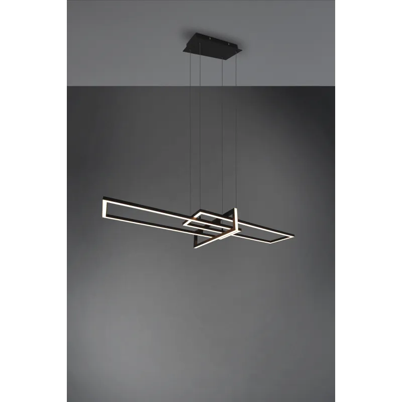 Suspension Intérieur Métal noir mat 230V. LED 3000K 4200lm.