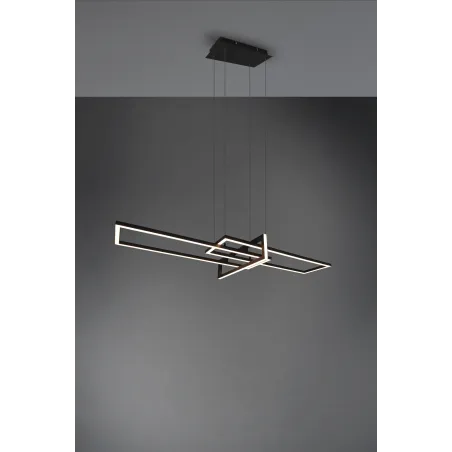 Suspension Intérieur Métal noir mat 230V. LED 3000K 4200lm.