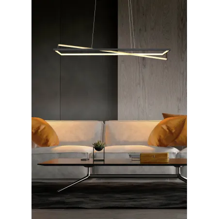 Suspension Intérieur Métal noir mat 230V. LED 2300+3000+4000K 4100lm.