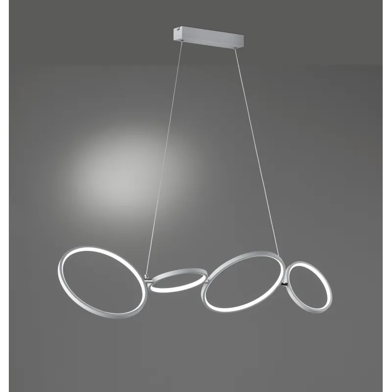 Suspension Intérieur Métal argent 230V. LED 3000K 4600lm.