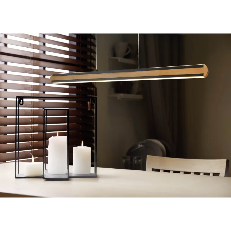 Suspension Intérieur Bois naturel naturel 230V. LED 2700 - 6000K 3200lm.