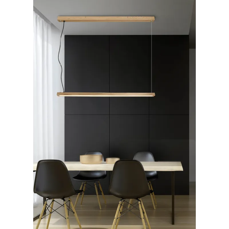 Suspension Intérieur Bois naturel naturel 230V. LED 3000K 3150lm.