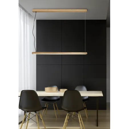 Suspension Intérieur Bois naturel naturel 230V. LED 3000K 3150lm.