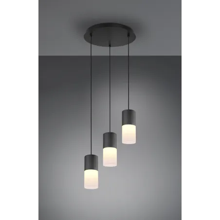 Suspension Intérieur Métal noir mat 230V.