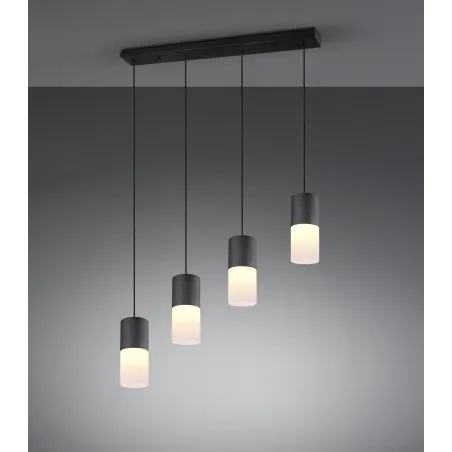 Suspension Intérieur Métal noir mat 230V.