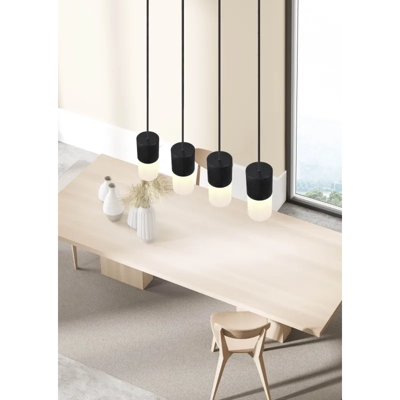 Suspension Intérieur Métal noir mat 230V.