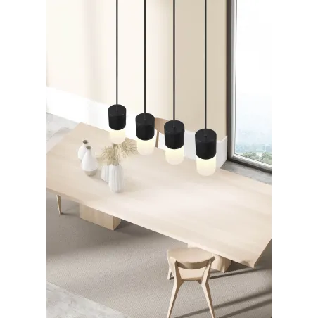 Suspension Intérieur Métal noir mat 230V.