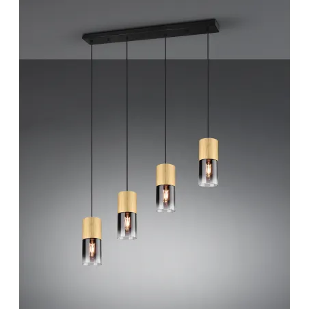 Suspension Intérieur Métal Laiton mat 230V.