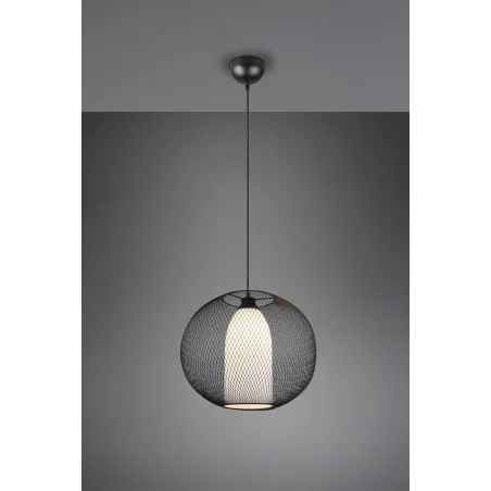 Suspension Intérieur Métal noir mat 230V.