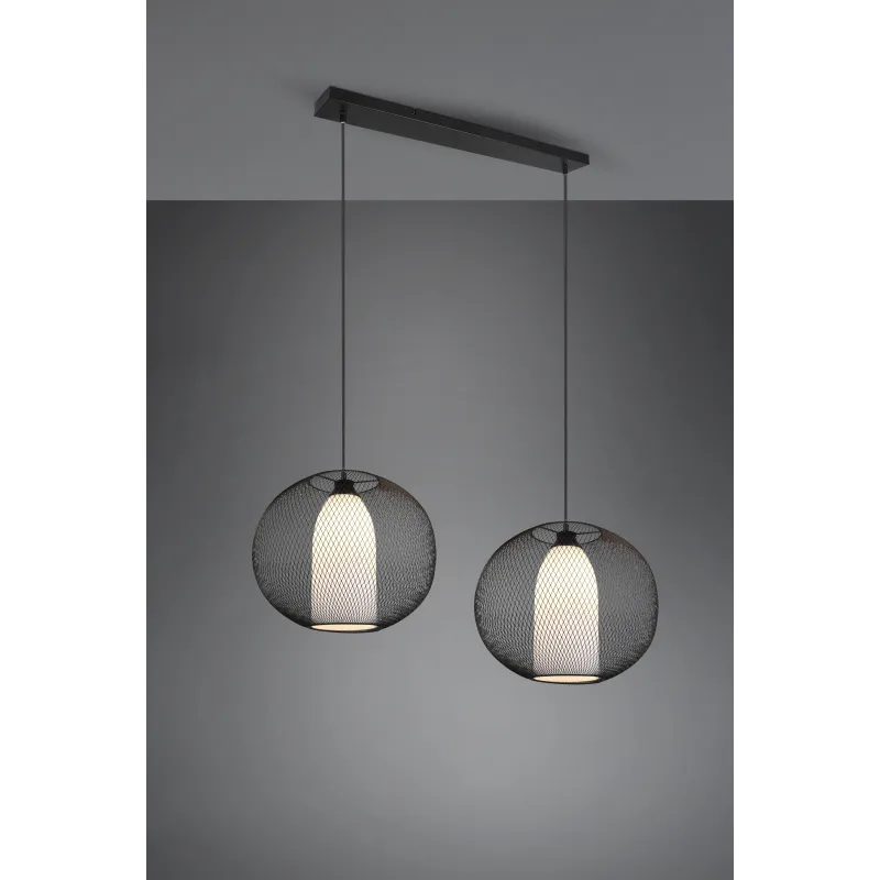 Suspension Intérieur Métal noir mat 230V.