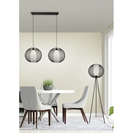Suspension Intérieur Métal noir mat 230V.