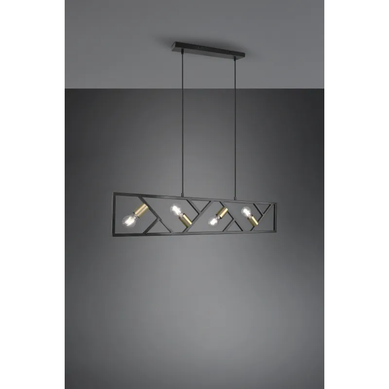 Suspension Intérieur Métal noir mat 230V.