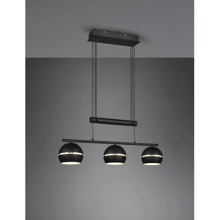 Suspension Intérieur Métal noir mat 230V.