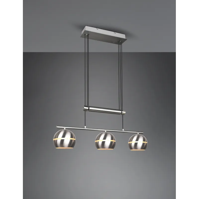 Suspension Intérieur Métal Nickel mat 230V.