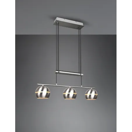 Suspension Intérieur Métal Nickel mat 230V.
