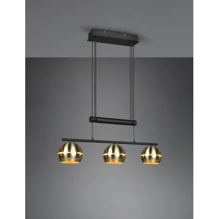 Suspension Intérieur Métal Laiton mat 230V.