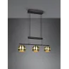 Suspension Intérieur Métal Laiton mat 230V.