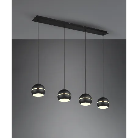 Suspension Intérieur Métal noir mat 230V.