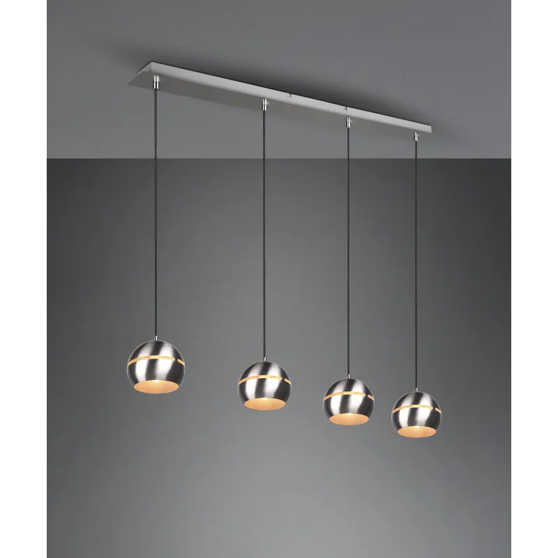 Suspension Intérieur Métal Nickel mat 230V.