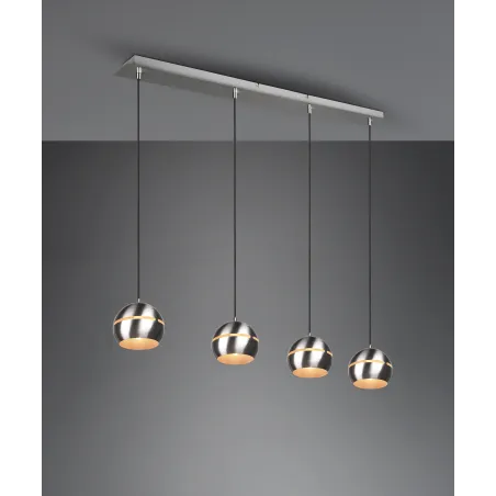 Suspension Intérieur Métal Nickel mat 230V.