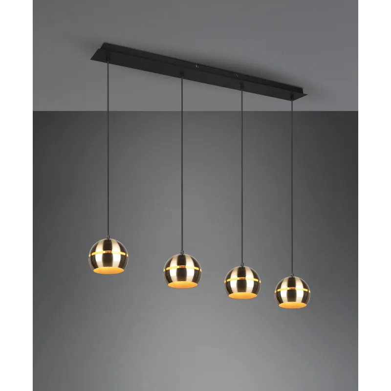 Suspension Intérieur Métal Laiton mat 230V.