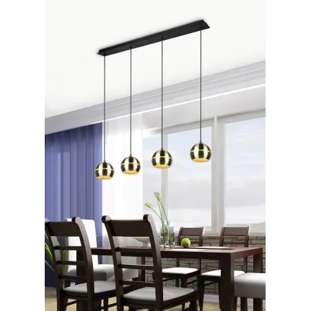Suspension Intérieur Métal Laiton mat 230V.